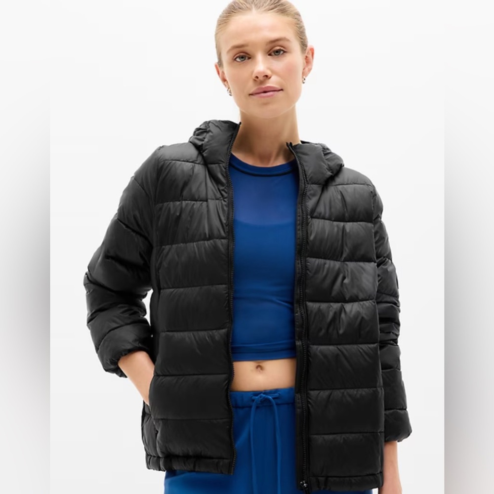 Athleta Aire Puffer Jacket Black XS